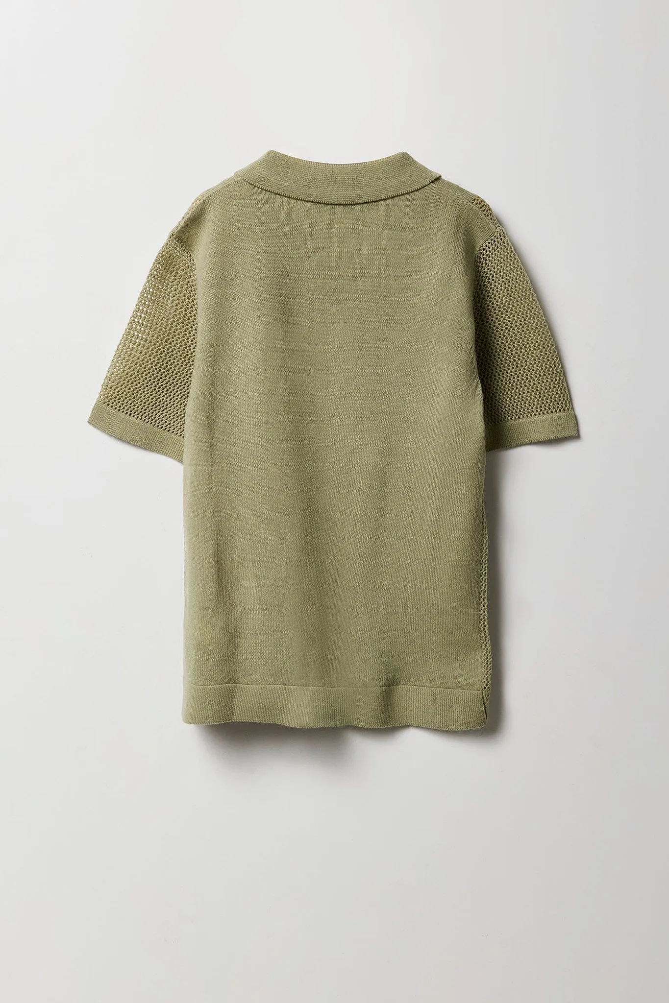 Boys Open Knit Polo Top sold by Urban Planet product image thumbnail 2