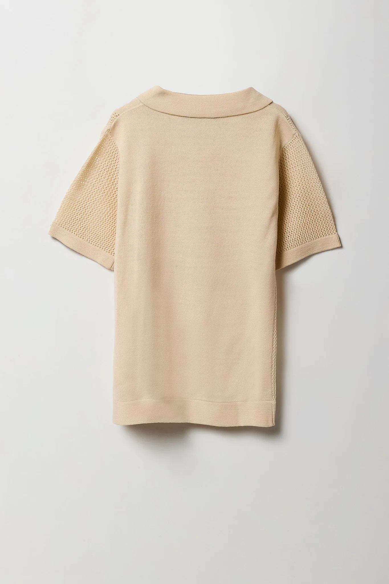 Boys Open Knit Polo Top sold by Urban Planet product image thumbnail 4