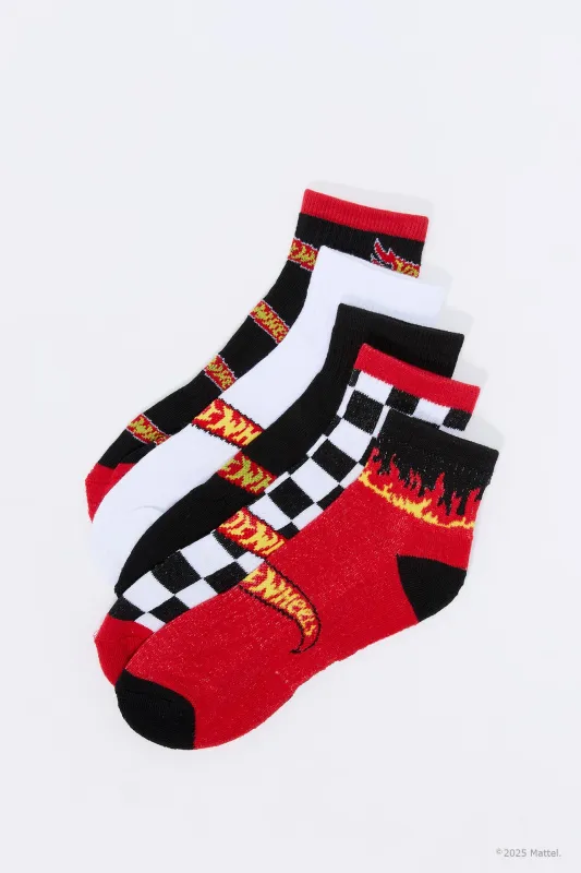 Socquettes à imprimé Hot Wheels™ pour garçon (5 paires) sold by Urban Planet