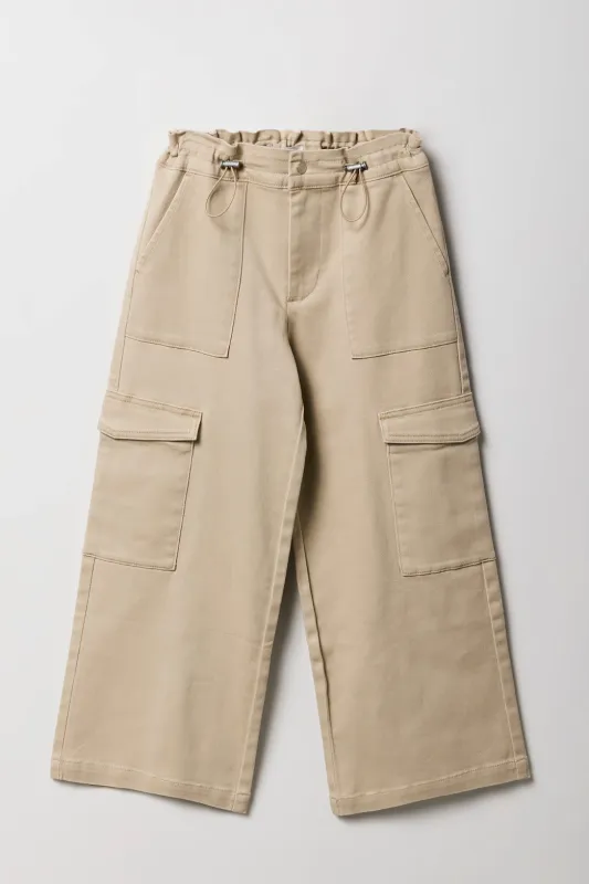 Girls Paperbag Toggle Cargo Pant sold by Urban Planet