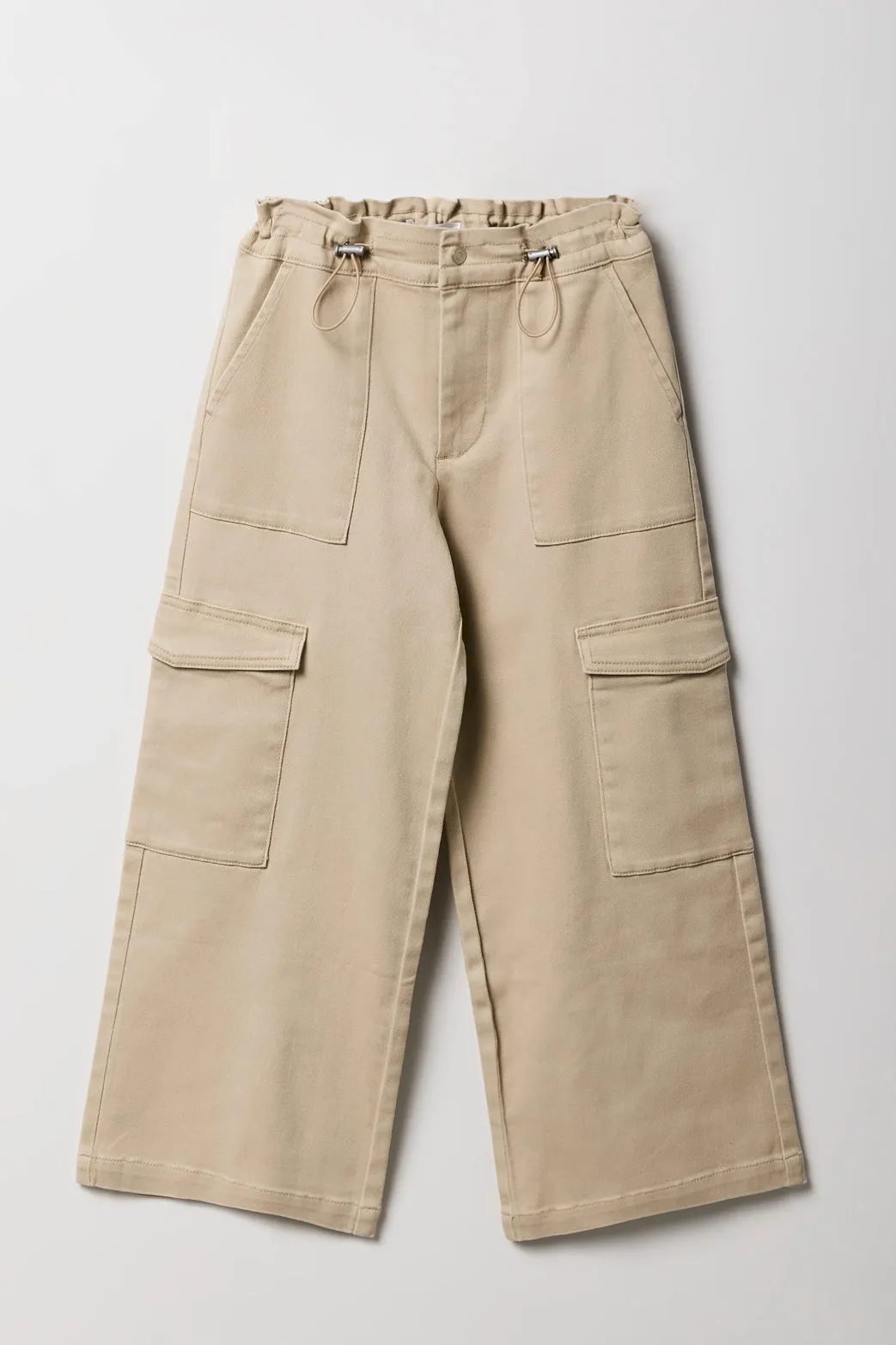 Pantalon cargo à taille plissée avec barillet pour fille sold by Urban Planet