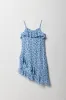 Girls Floral Chiffon Ruffle Asymmetrical Dress sold by Urban Planet