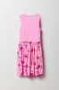 Robe avec jupe virevoltante côtelée fleurie pour fille sold by Urban Planet