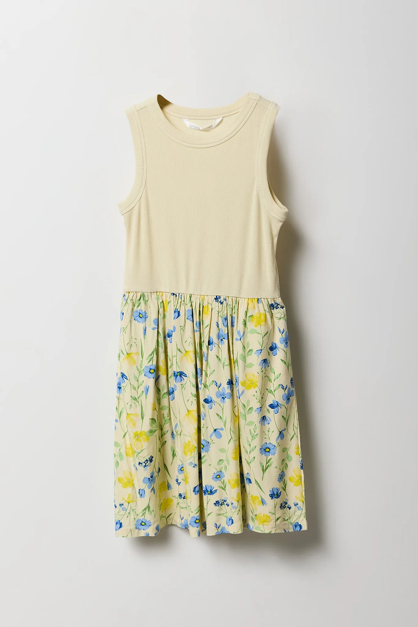 Robe avec jupe virevoltante côtelée fleurie pour fille sold by Urban Planet product image thumbnail 5