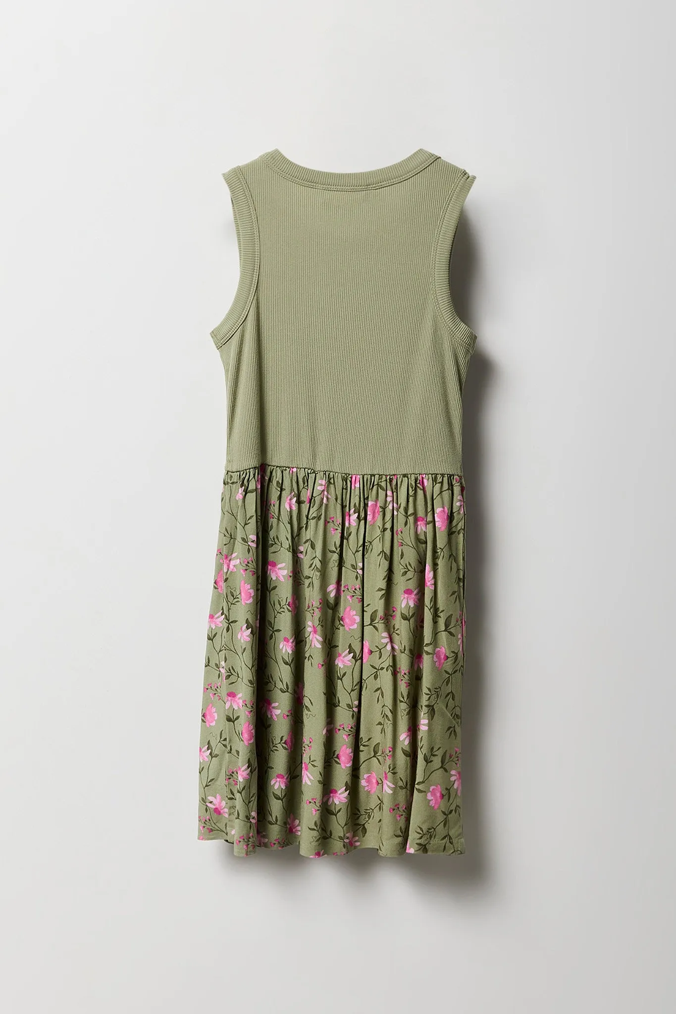 Robe avec jupe virevoltante côtelée fleurie pour fille sold by Urban Planet product image thumbnail 2