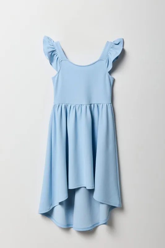 Robe asymétrique à bretelles volantées pour fille sold by Urban Planet