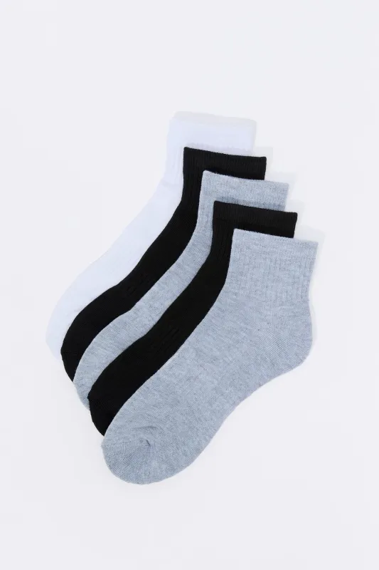 Socquettes unies pour garçon (5 paires) sold by Urban Planet