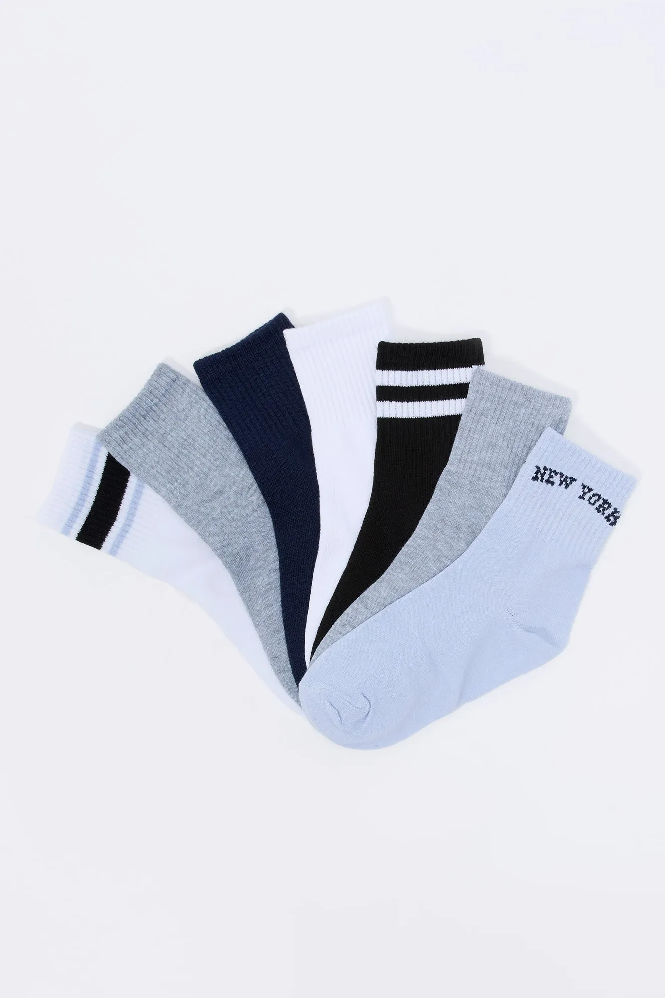 Girls City Striped Quarter Socks (7 Pack) sold by Urban Planet product image thumbnail 3