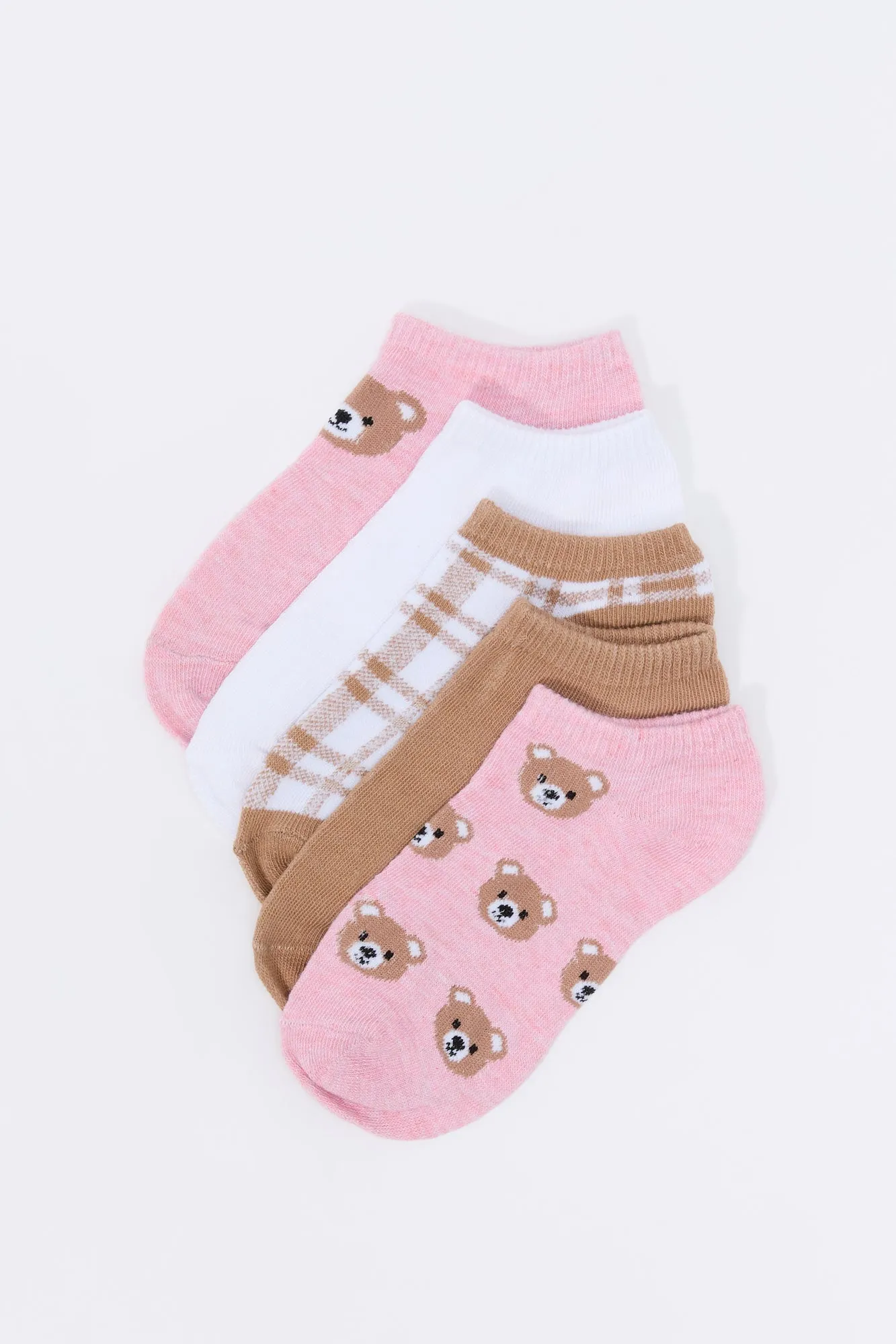 Girls Trendy Ankle Socks (5 Pack) sold by Urban Planet product image thumbnail 2