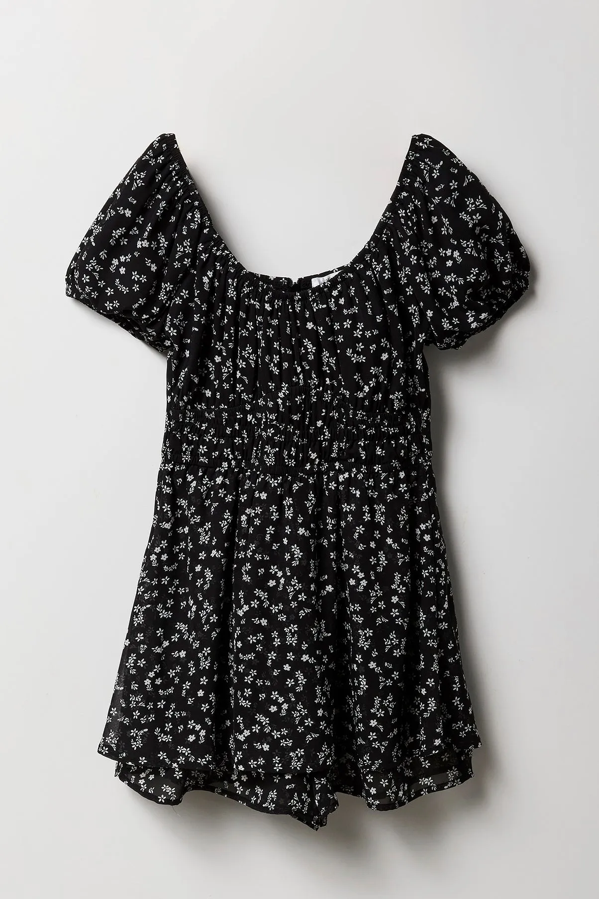 Girls Floral Chiffon Short Sleeve Romper sold by Urban Planet product image thumbnail 3