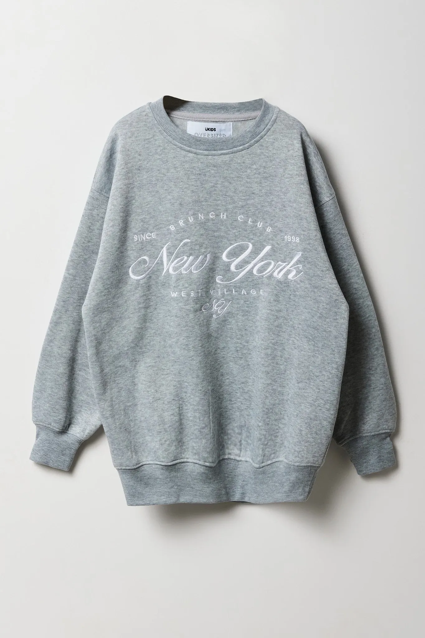 Girls Oversized Graphic Fleece Sweatshirt sold by Urban Planet product image thumbnail 5