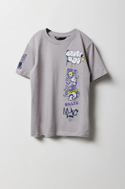 T-shirt à imprimé Skater Skeleton pour garçon sold by Urban Planet