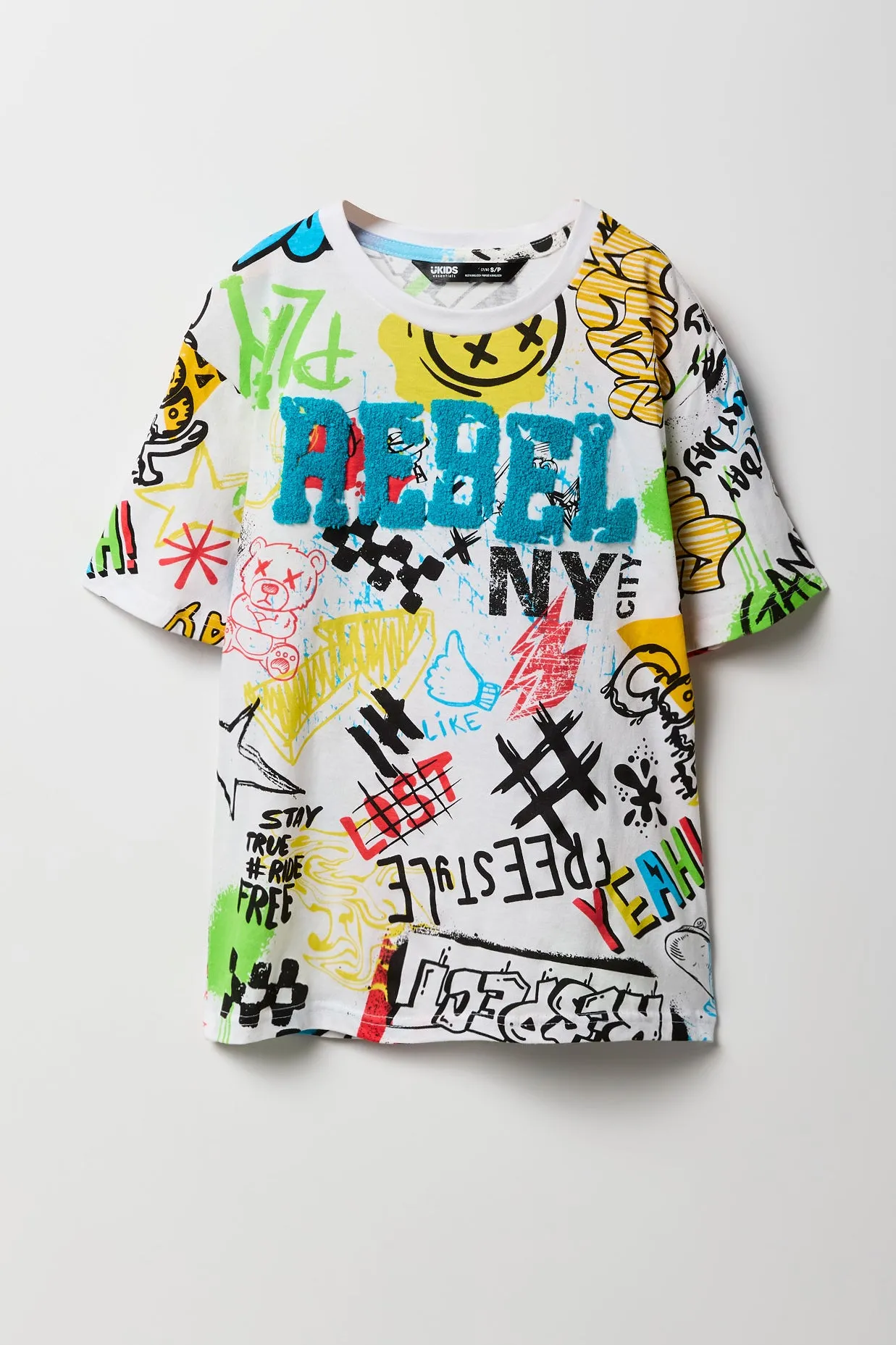T-shirt avec motif brodé en chenille pour garçon sold by Urban Planet product image thumbnail 3