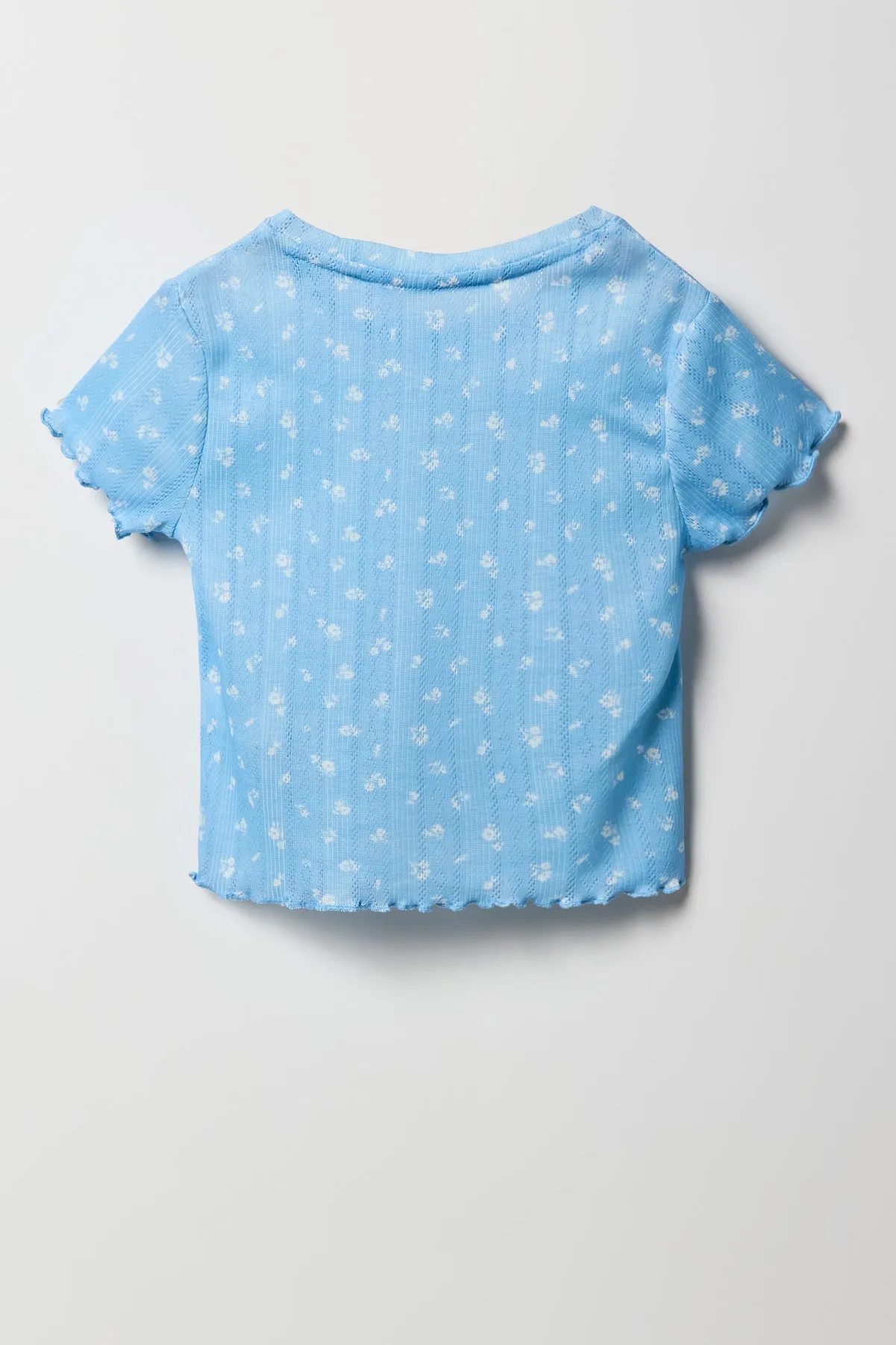 Ensemble pyjama avec t-shirt et short en pointelle pour fille sold by Urban Planet product image thumbnail 3