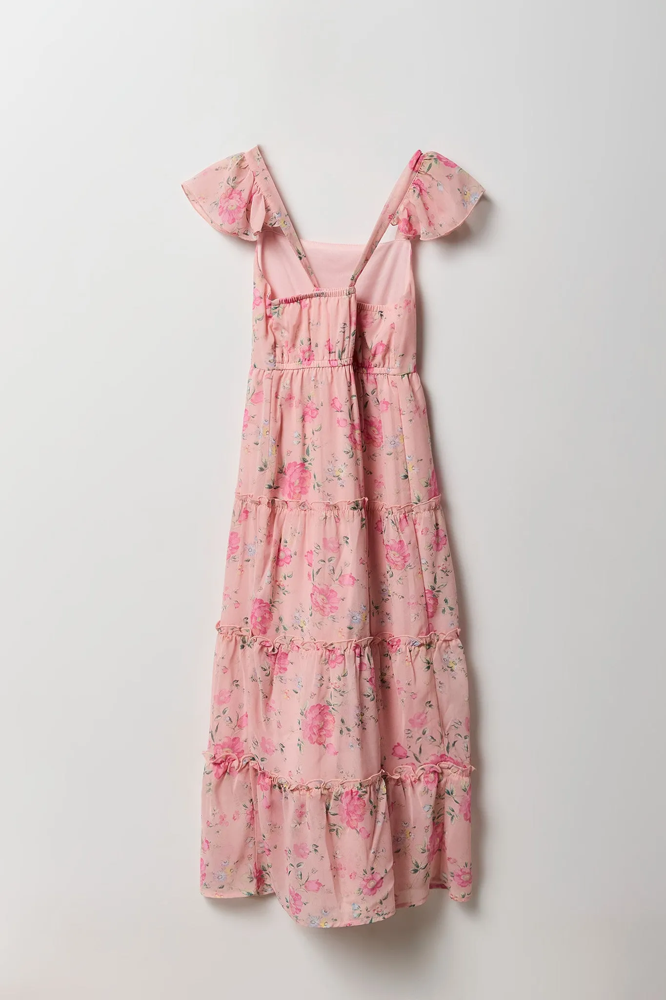 Girls Floral Chiffon Tiered Maxi Dress sold by Urban Planet product image thumbnail 4