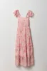Robe maxi en mousseline à volant imprimé floral pour filles sold by Urban Planet