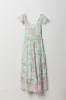 Robe maxi en mousseline à volant imprimé floral pour filles sold by Urban Planet