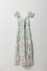 Robe maxi en mousseline à volant imprimé floral pour filles sold by Urban Planet
