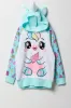 Haut à capuchon avec imprimé Seashell Unicorn pour fille sold by Urban Planet
