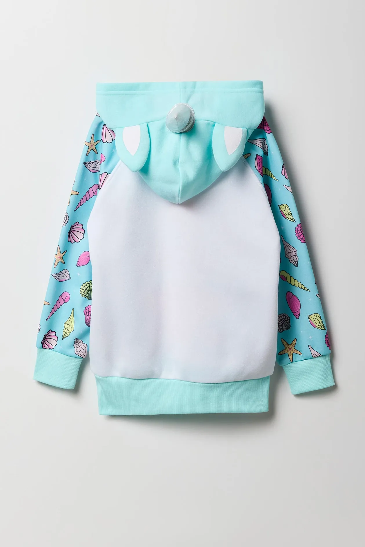 Haut à capuchon avec imprimé Seashell Unicorn pour fille sold by Urban Planet product image thumbnail 3