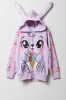 Haut à capuchon avec imprimé Ice Cream Bunny et fermeture à glissière pour fille sold by Urban Planet