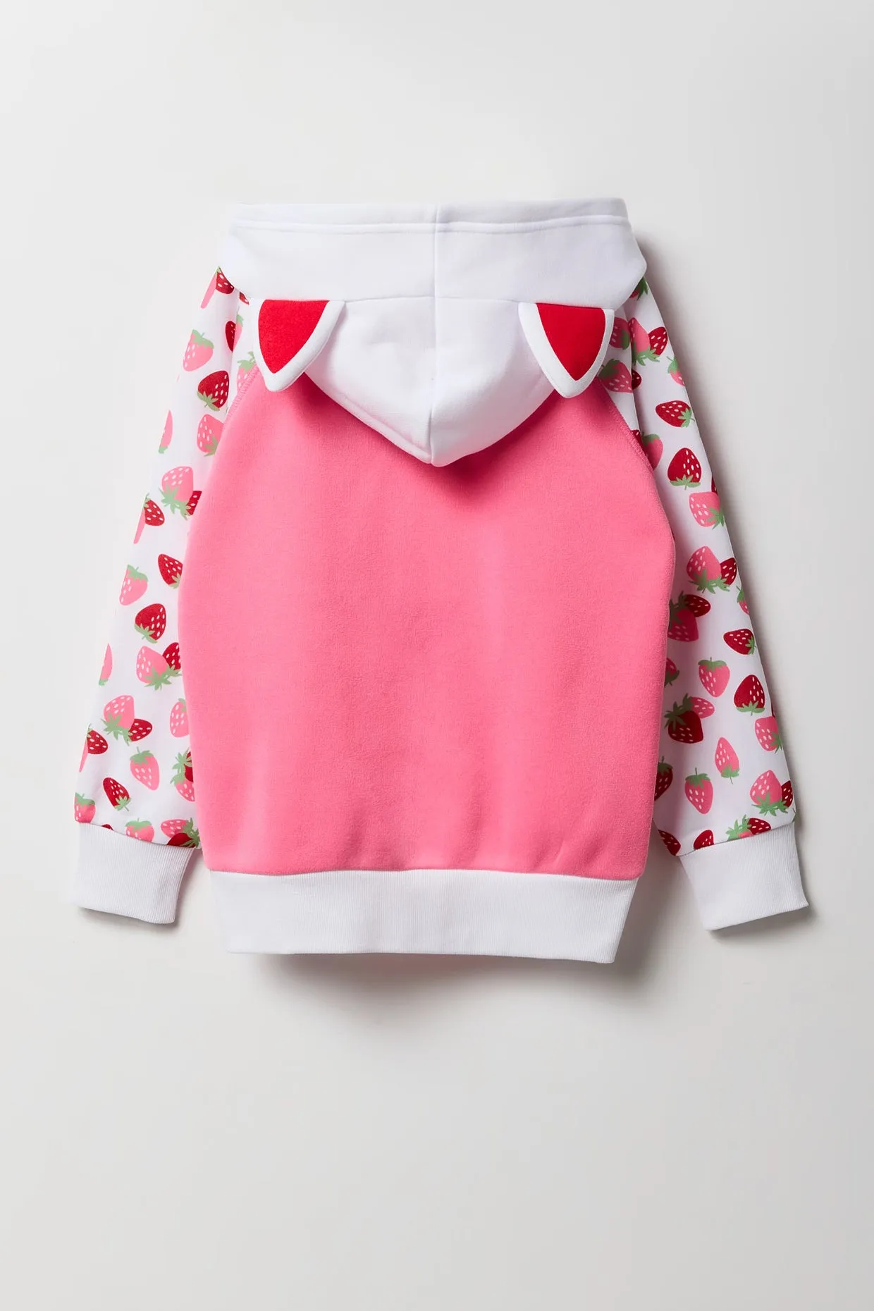 Haut à capuchon avec imprimé Strawberry et fermeture à glissière pour fille sold by Urban Planet product image thumbnail 3