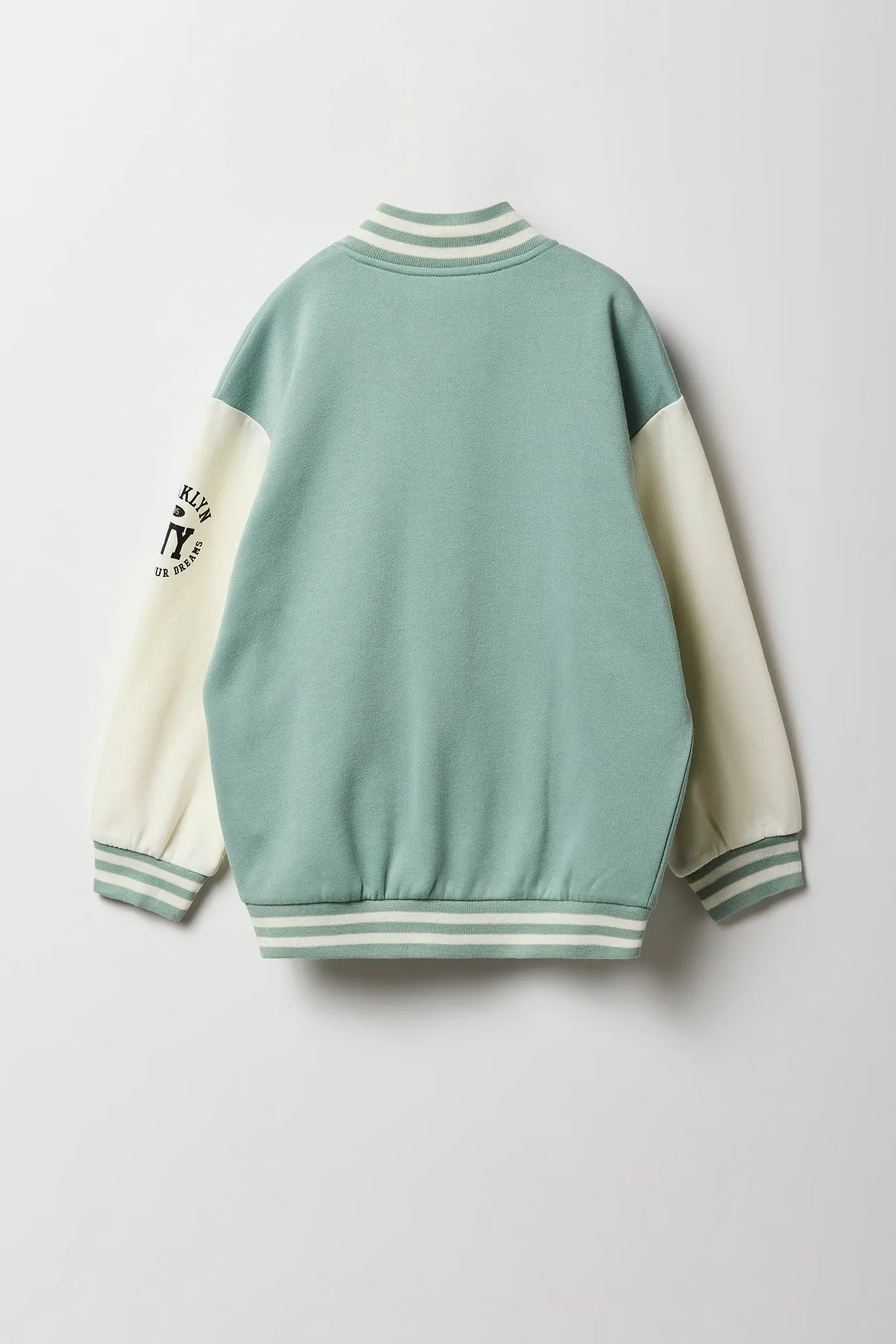 Girls Fleece Varsity Jacket sold by Urban Planet product image thumbnail 2