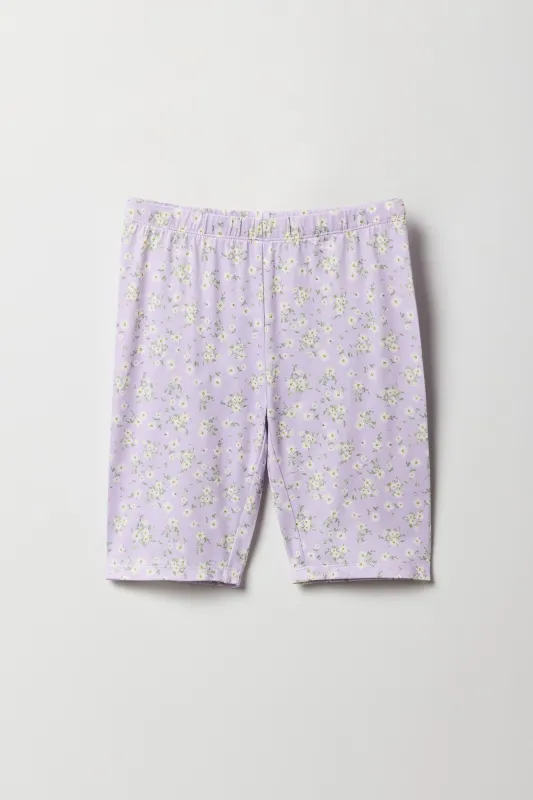 Ensemble avec short de cycliste uni et imprimé pour fille made by Urban Planet