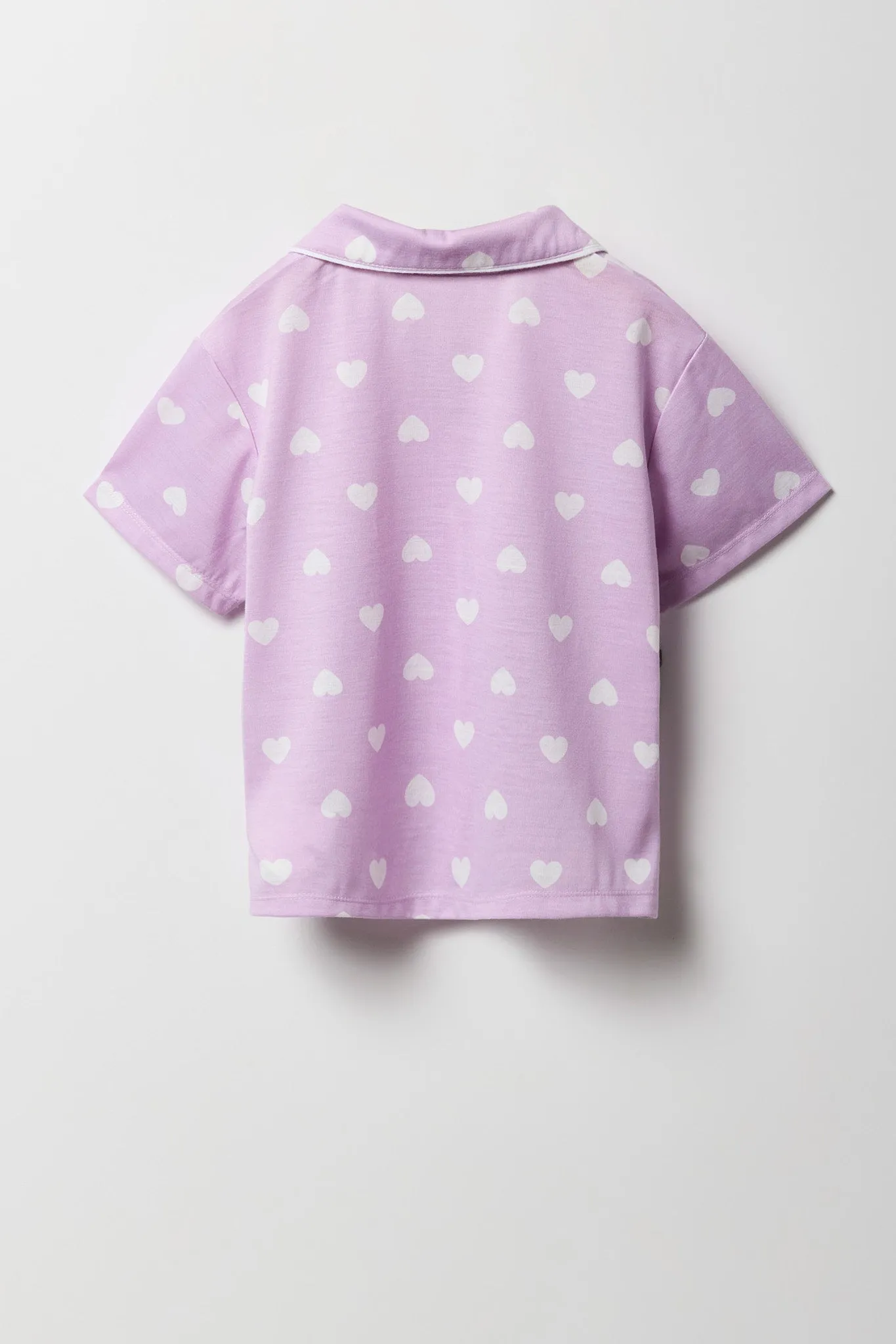 Girls Printed Button-Up Top & Short 2 Piece Pajama Set sold by Urban Planet product image thumbnail 4