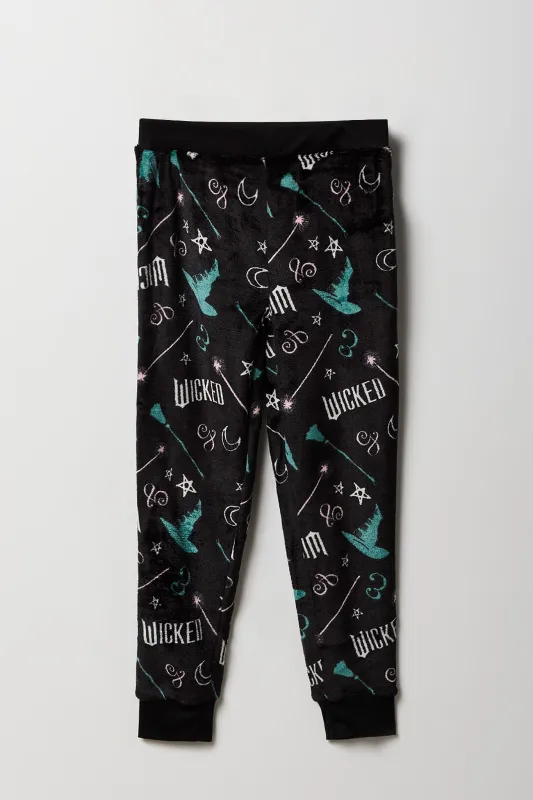 Girls Elphaba Wicked Plush Pajama Pant sold by Urban Planet