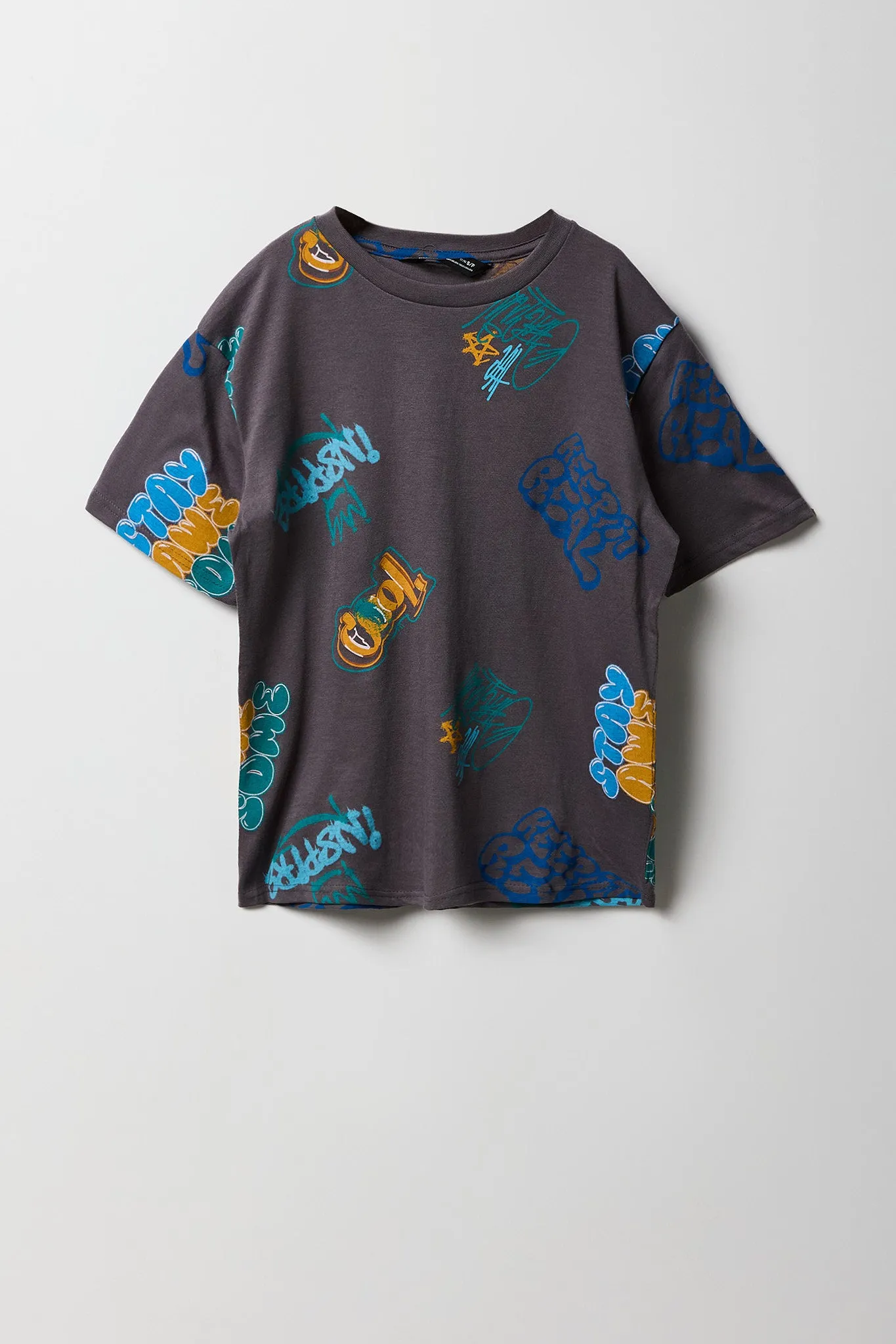 Boys Graffiti Printed Graphic T-Shirt sold by Urban Planet