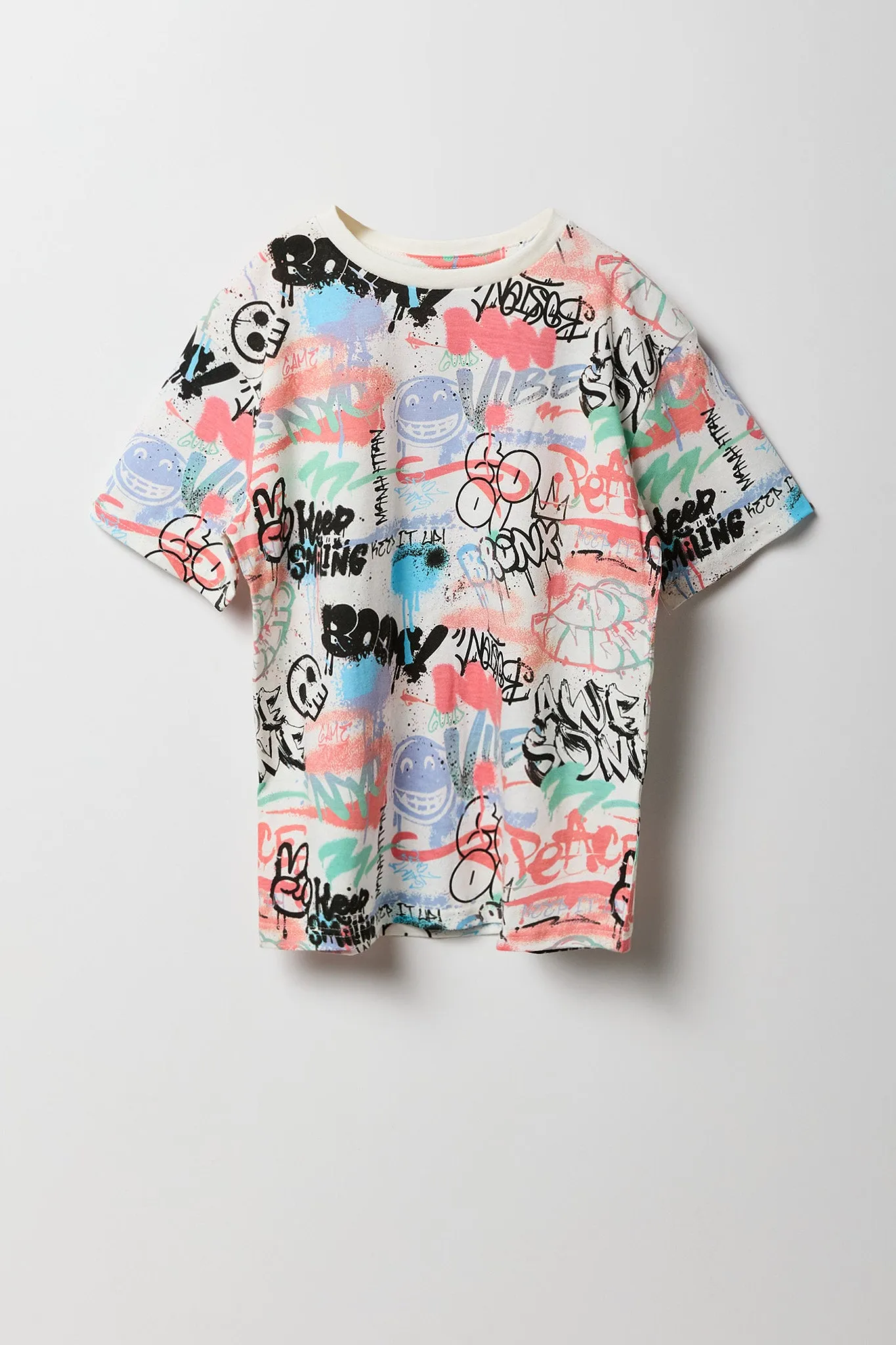 Boys Graffiti Printed Graphic T-Shirt sold by Urban Planet product image thumbnail 5