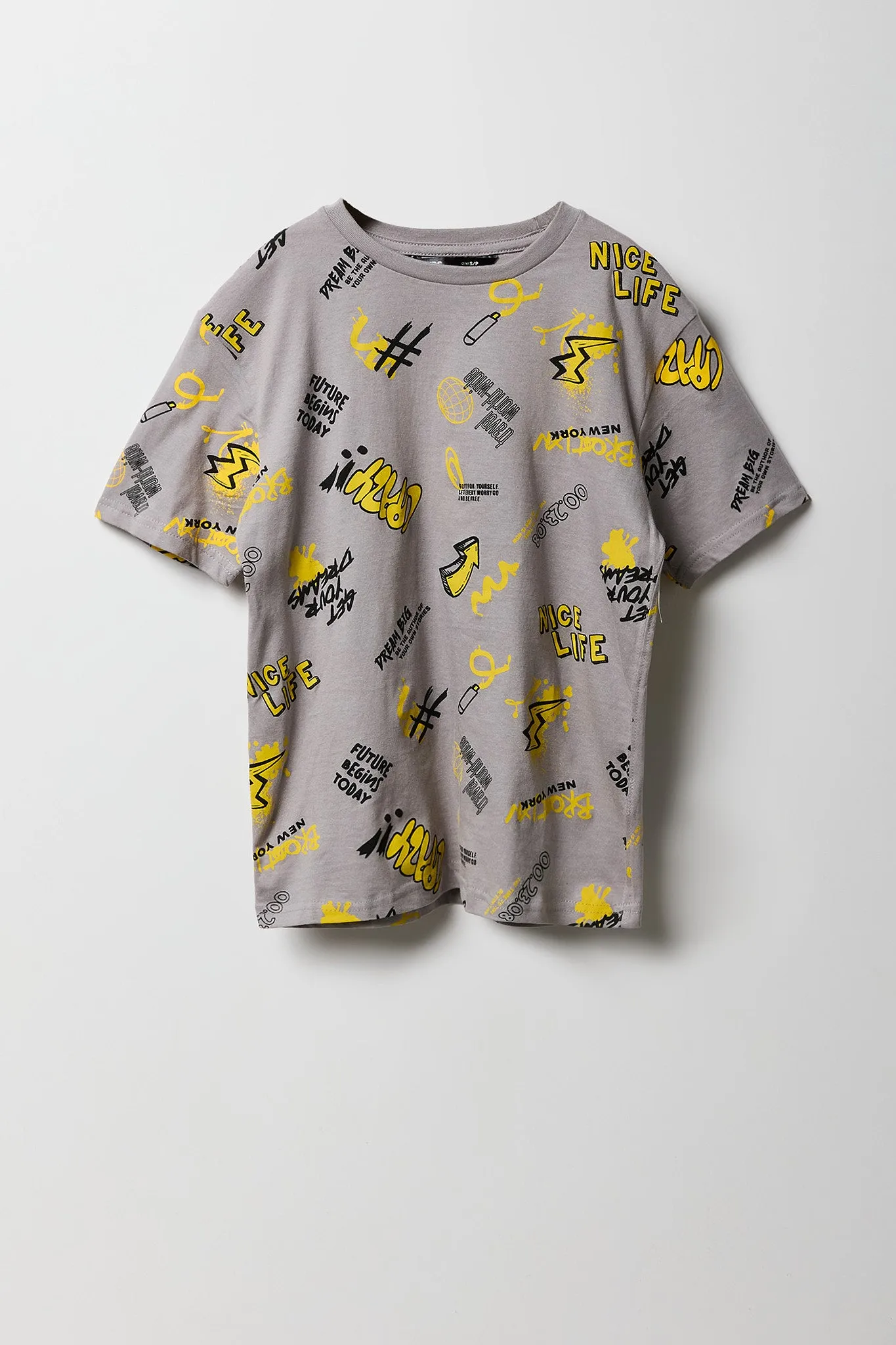 Boys Graffiti Printed Graphic T-Shirt sold by Urban Planet product image thumbnail 3