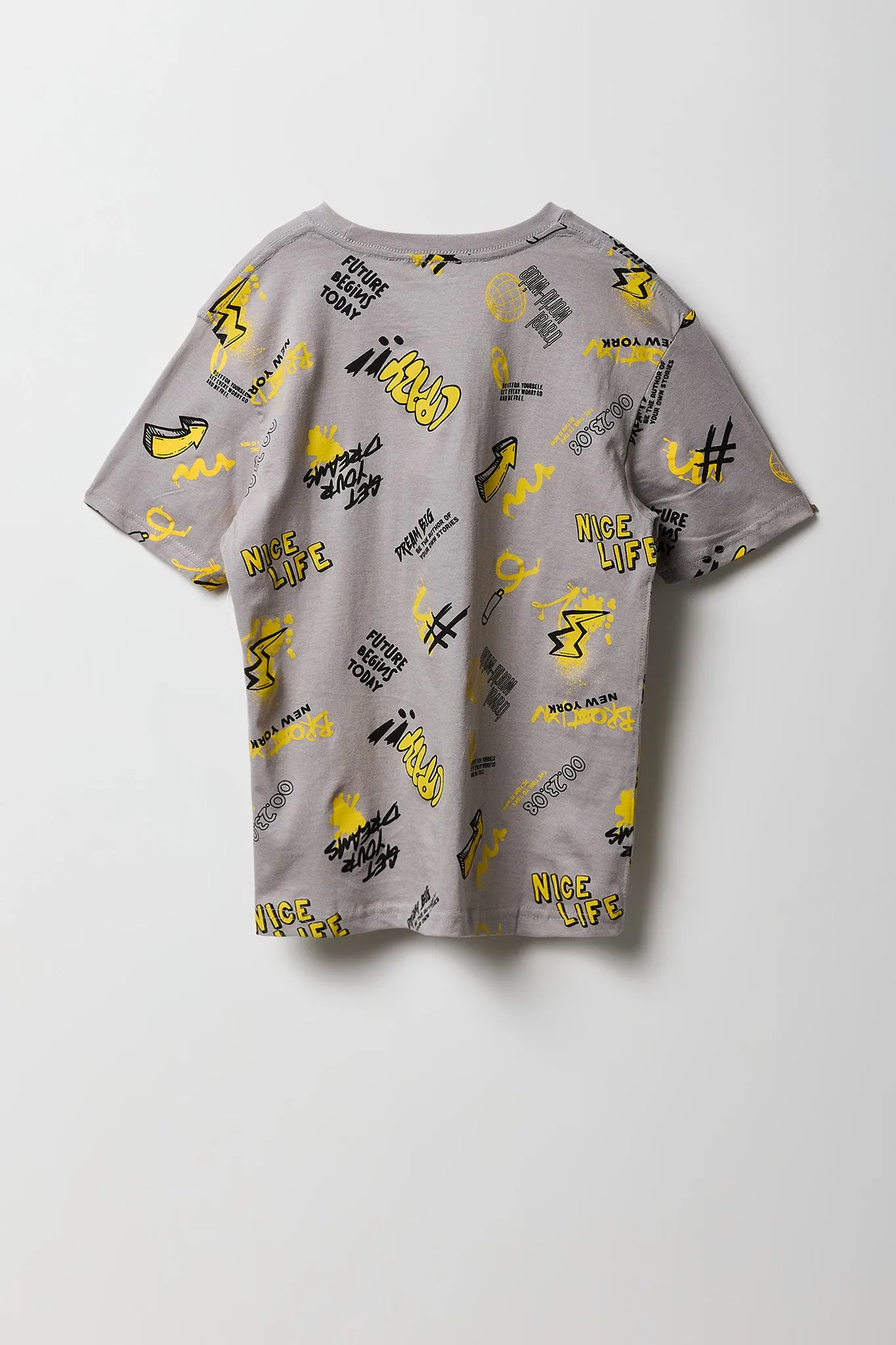 Boys Graffiti Printed Graphic T-Shirt sold by Urban Planet product image thumbnail 4