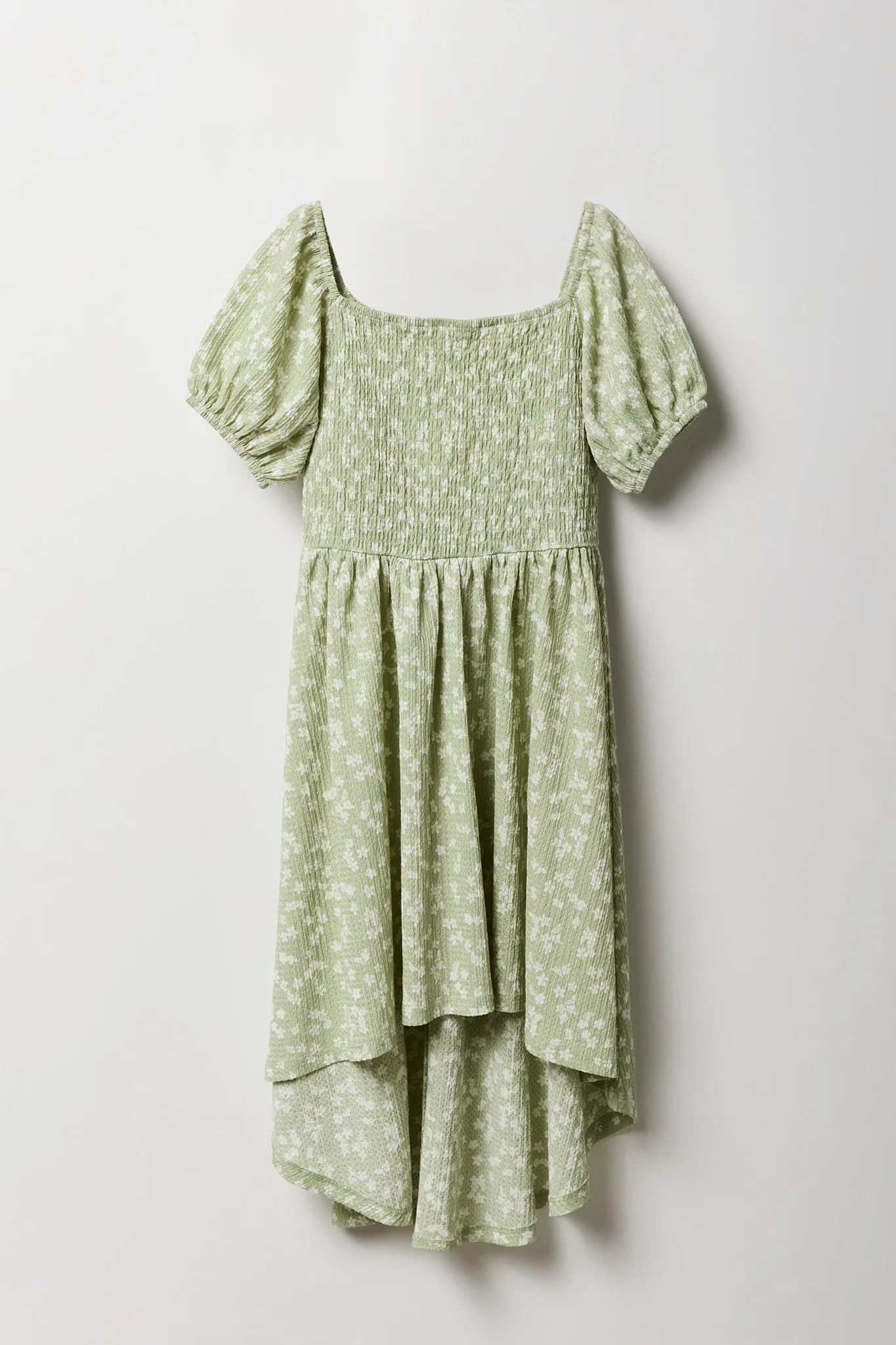 Girls Floral Puff Sleeve High-Low Dress sold by Urban Planet product image thumbnail 3
