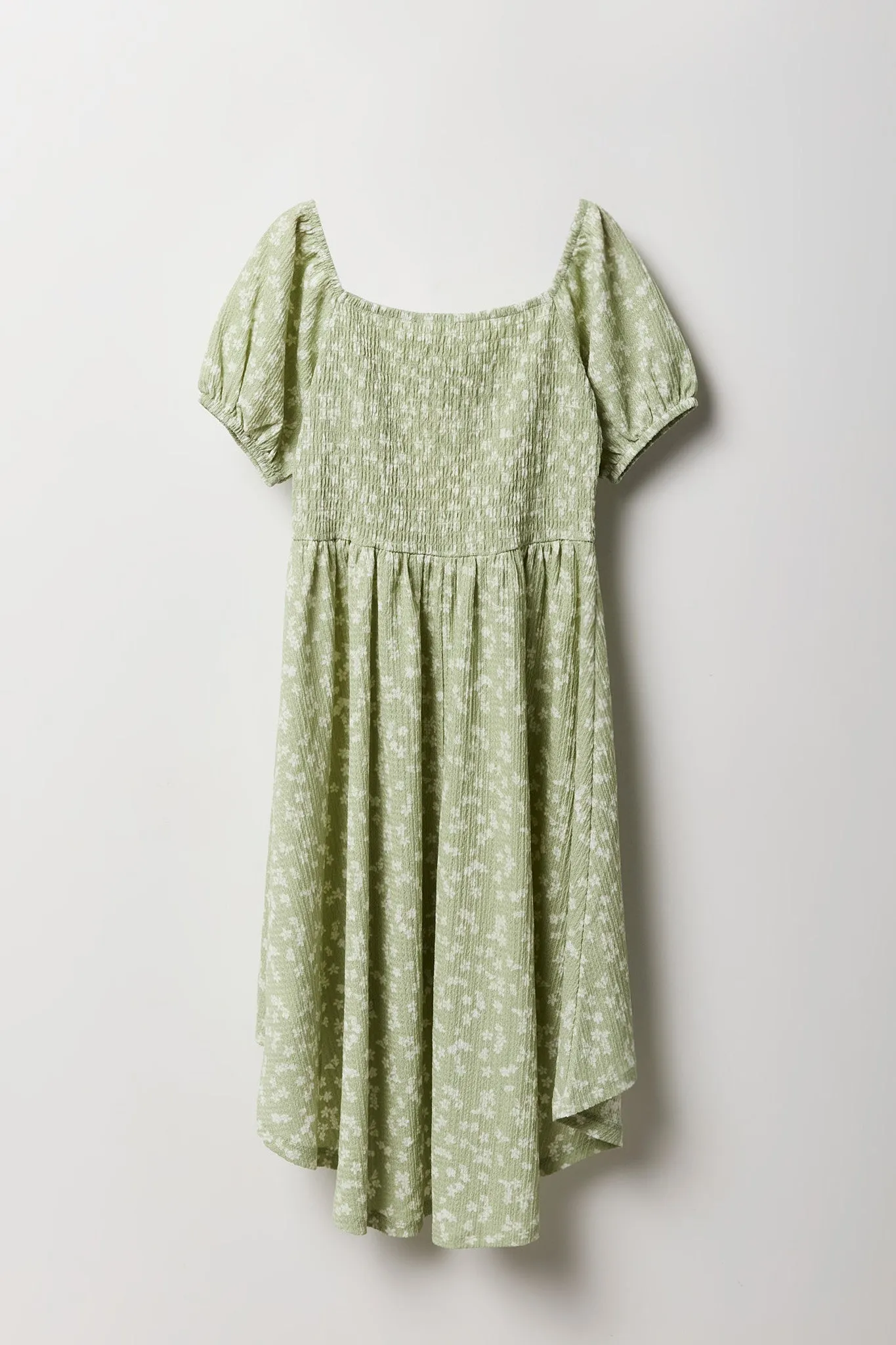 Girls Floral Puff Sleeve High-Low Dress sold by Urban Planet product image thumbnail 4