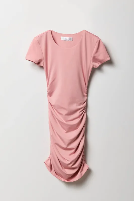 Robe ruchée à manches courtes pour fille sold by Urban Planet