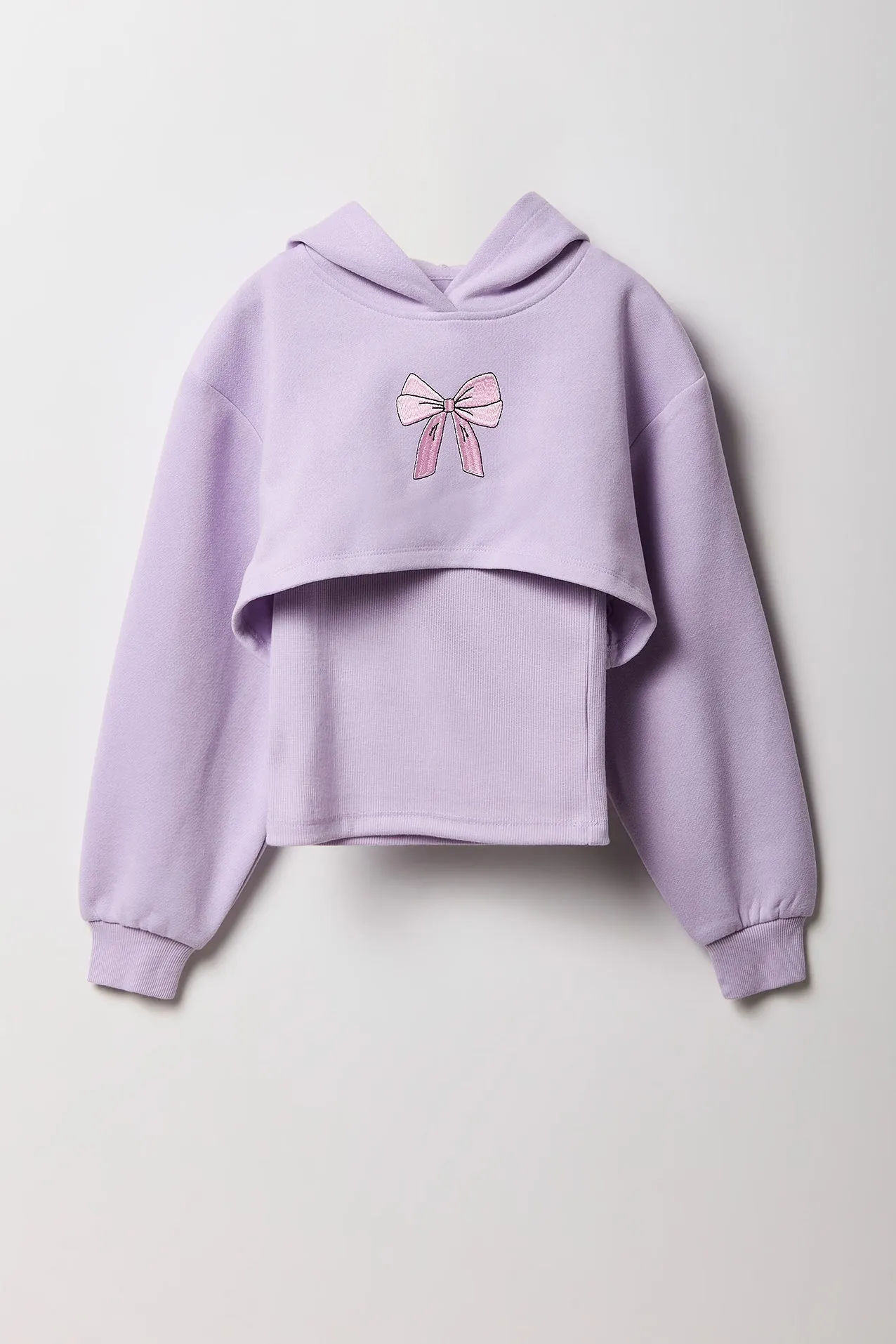 Girls Embroidered Hoodie & Tank 2 Piece Set sold by Urban Planet product image thumbnail 2