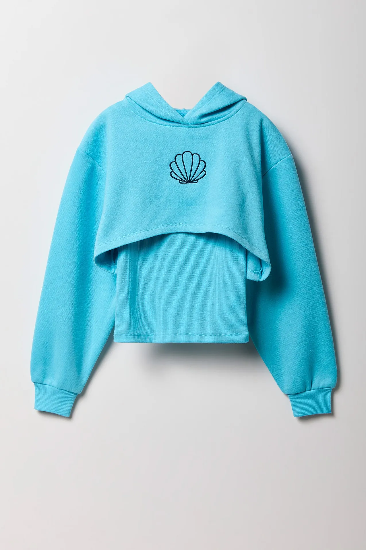 Girls Embroidered Hoodie & Tank 2 Piece Set sold by Urban Planet product image thumbnail 4