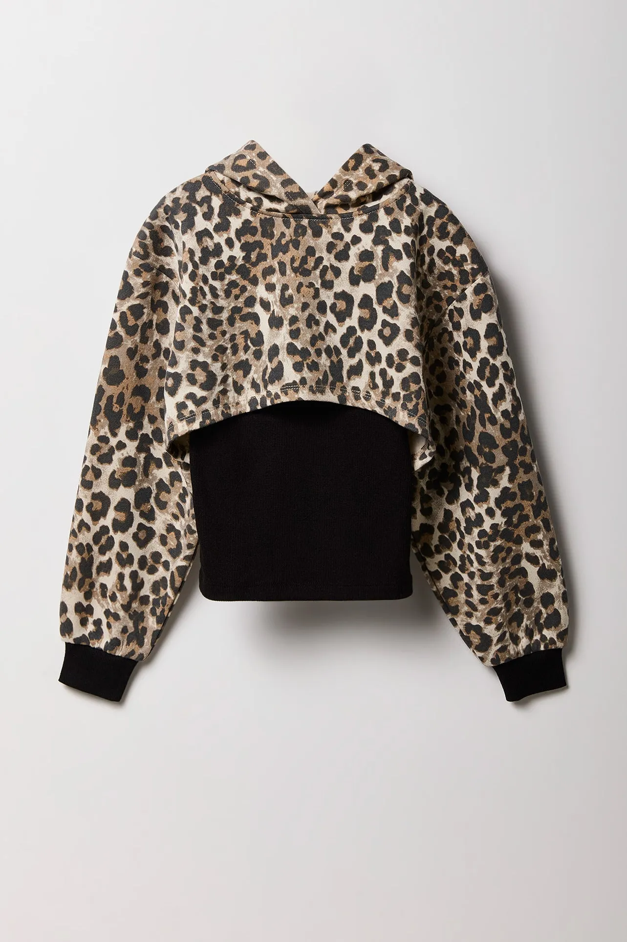 Ensemble avec haut à capuchon et débardeur à motif guépard pour fille sold by Urban Planet