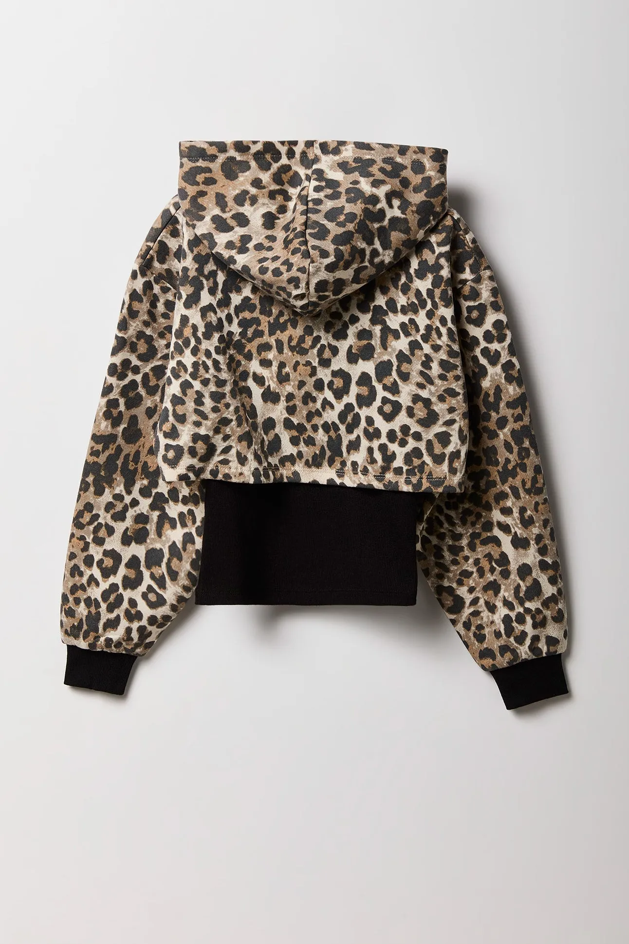 Ensemble avec haut à capuchon et débardeur à motif guépard pour fille sold by Urban Planet product image thumbnail 2