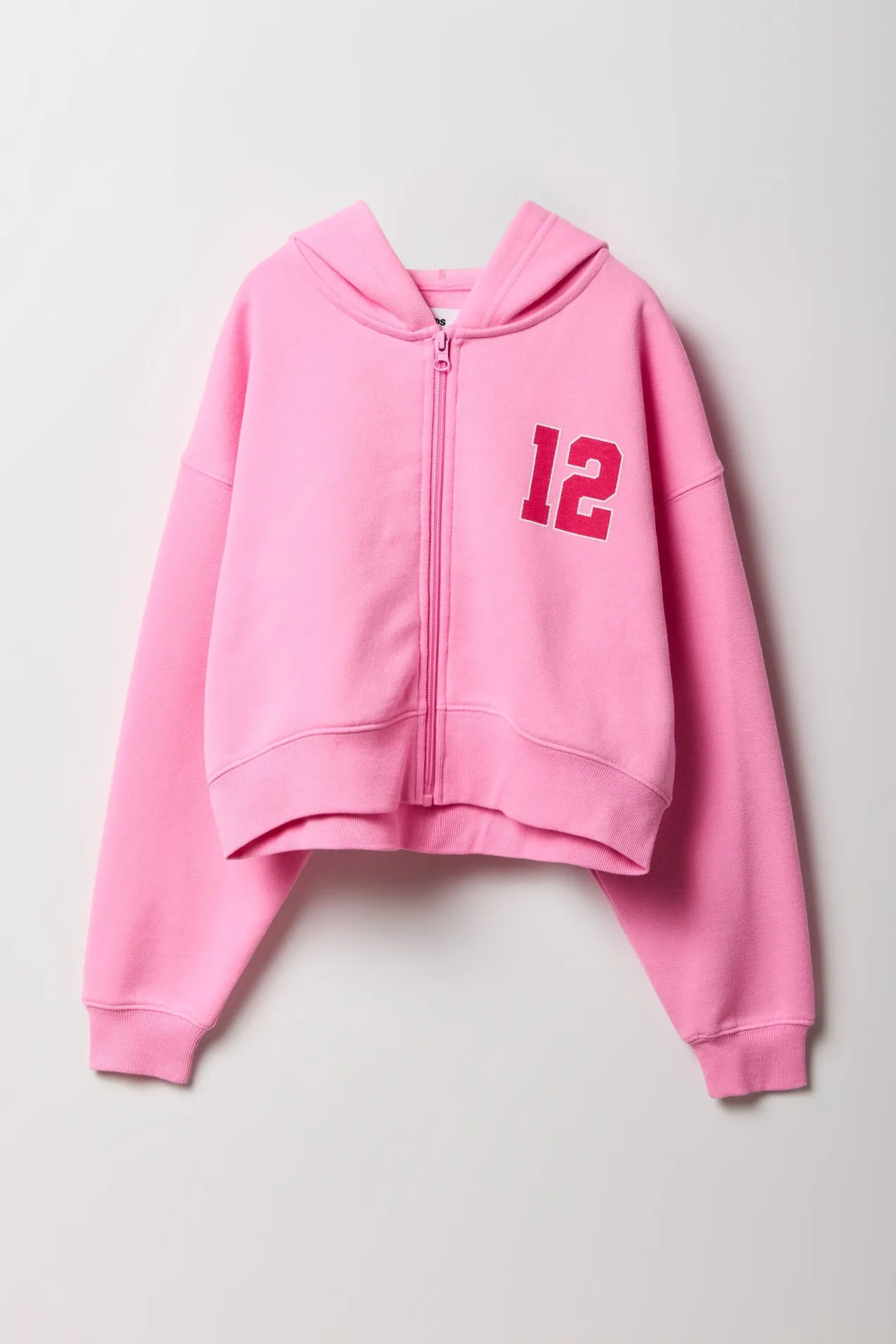Girls 12 Graphic Zip-Up Fleece Hoodie sold by Urban Planet