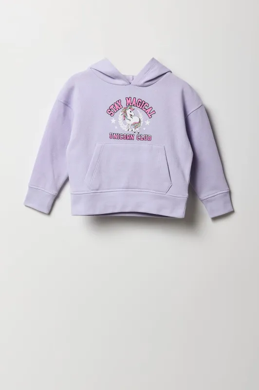 Haut à capuchon en molleton à imprimé Stay Magical pour toute-petite sold by Urban Planet