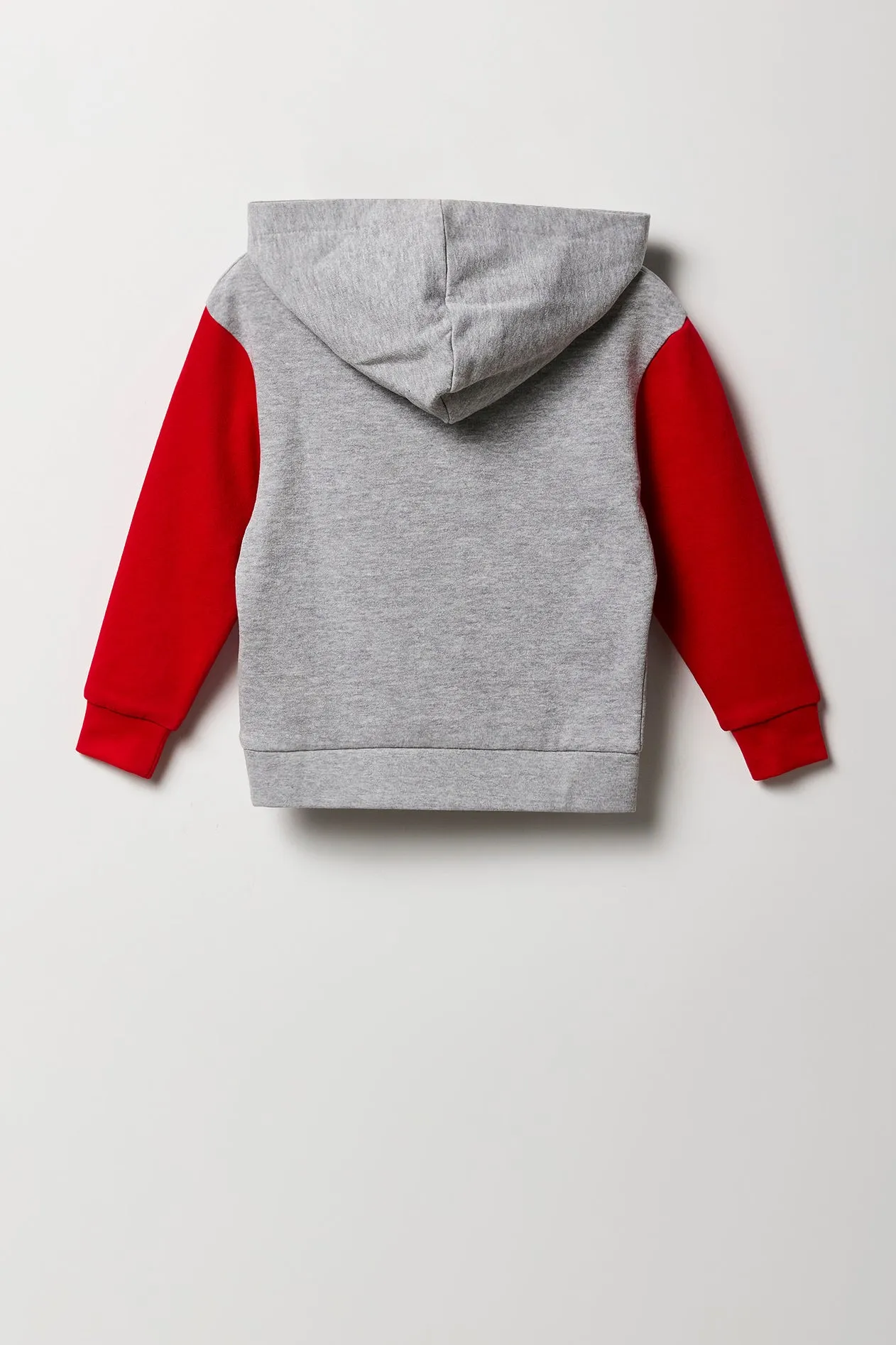 Haut à capuchon en molleton à imprimé en blocs de couleurs pour tout-petit sold by Urban Planet product image thumbnail 4