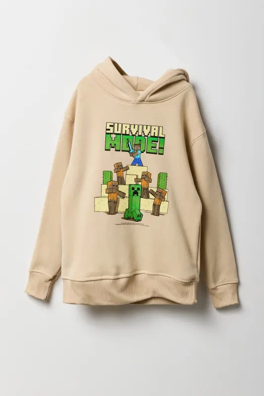 Haut à capuchon en molleton à imprimé Minecraft Survival Mode pour garçons sold by Urban Planet