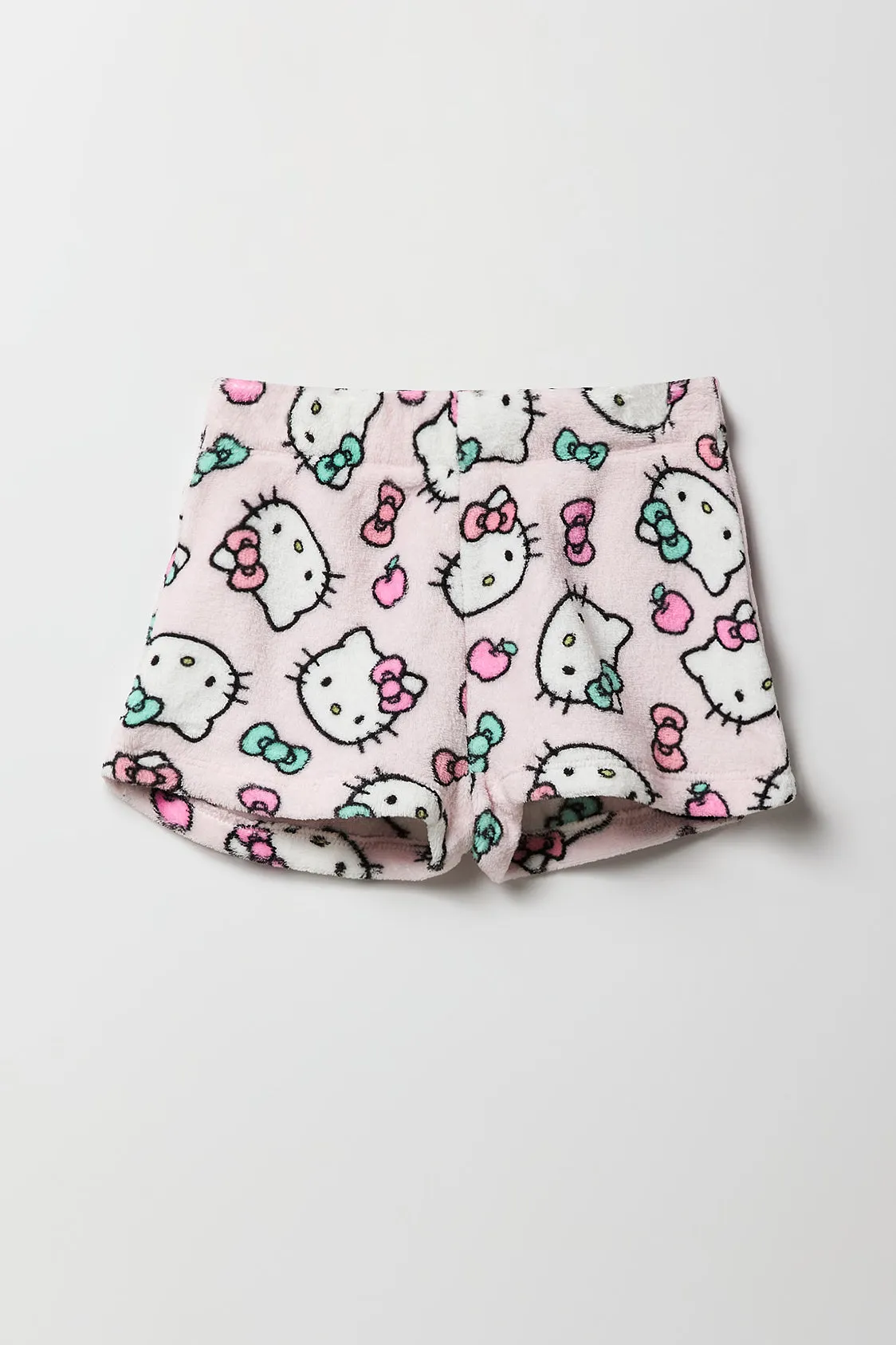 Girls Hello Kitty Rainbow T-Shirt & Plush Short 2 Piece Pajama Set sold by Urban Planet product image thumbnail 4