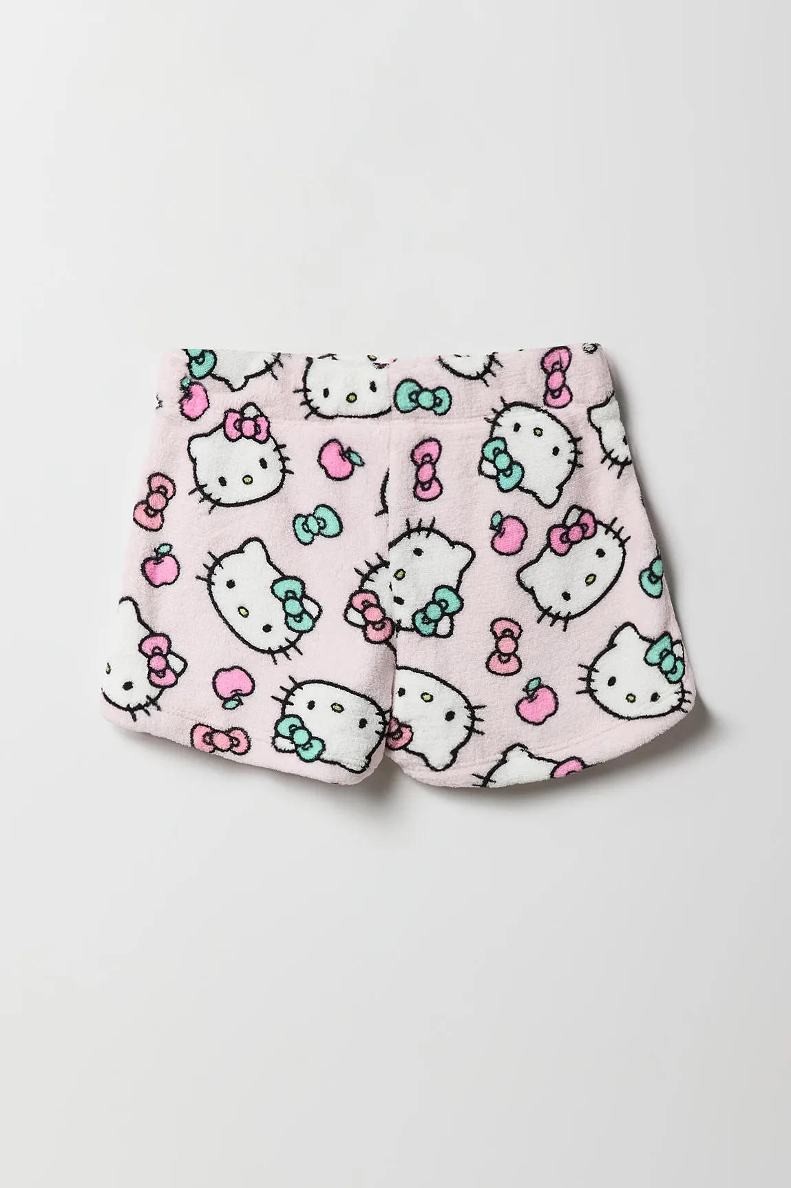 Girls Hello Kitty Rainbow T-Shirt & Plush Short 2 Piece Pajama Set sold by Urban Planet product image thumbnail 5