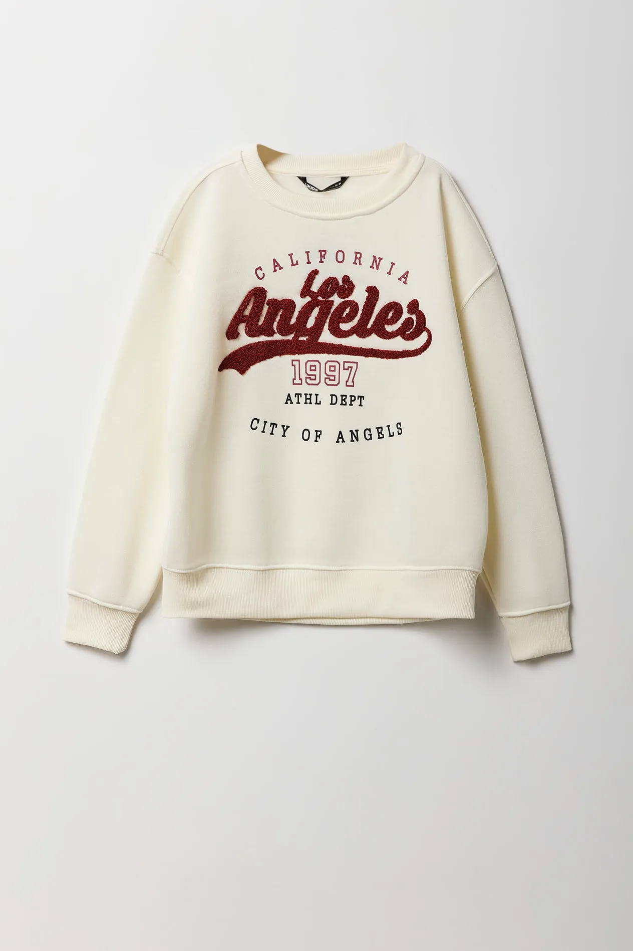 Boys Los Angeles 1997 Chenille Embroidered Graphic Fleece Sweatshirt sold by Urban Planet