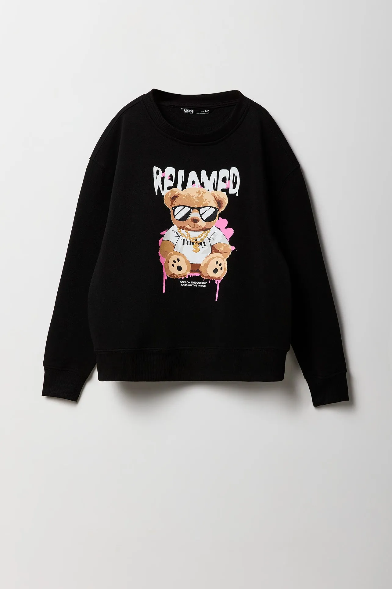 Boys Relaxed Teddy Graphic Fleece Sweatshirt sold by Urban Planet