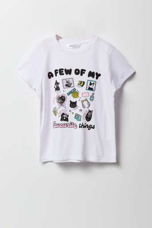 T-shirt à imprimé Favourite Things pour filles sold by Urban Planet